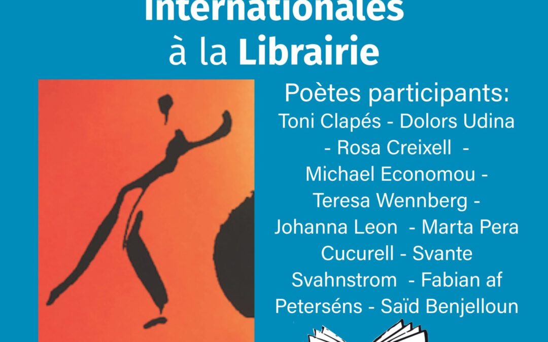 Rencontre poétique internationale – Samedi 5 septembre à 18h30 à la librairie